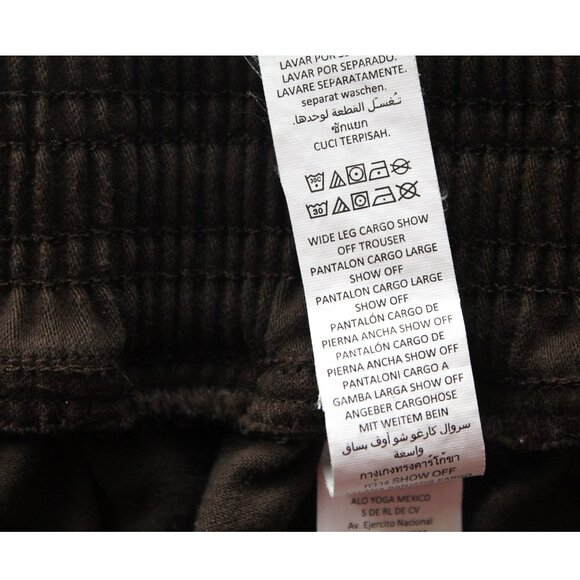 Alo Show Off Cargo Wide Leg Trouser 30" / Size XXS / Espresso Brown Pants - Picture 10 of 10